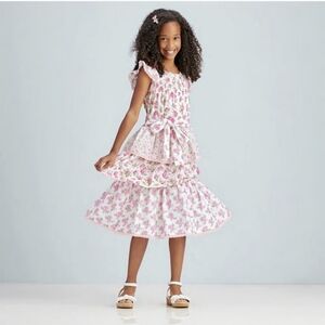 LoveShackFancy Pink Floral Kids Dress